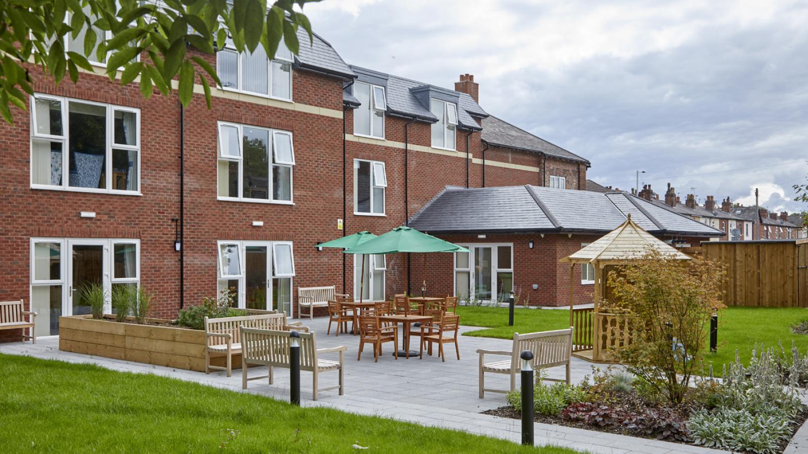 Adswood Lodge patio