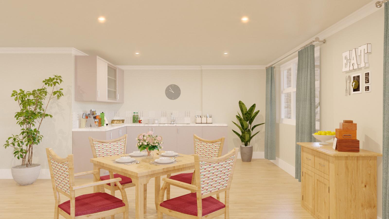 Lepton Heights dining room