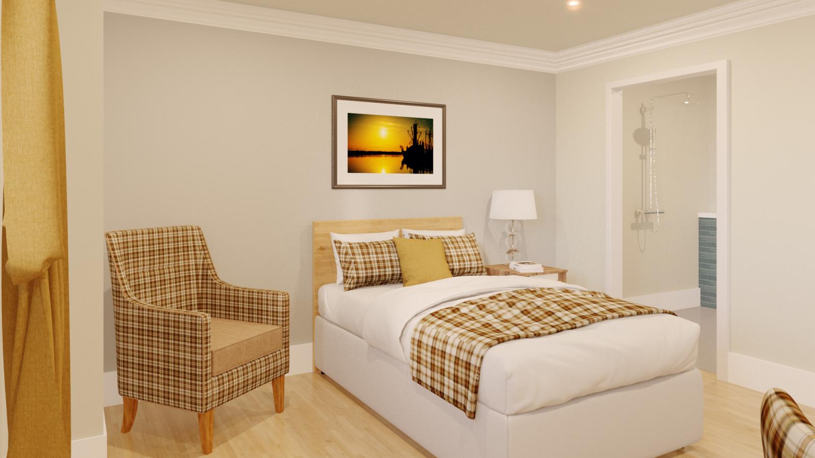 Coronation Court bedroom