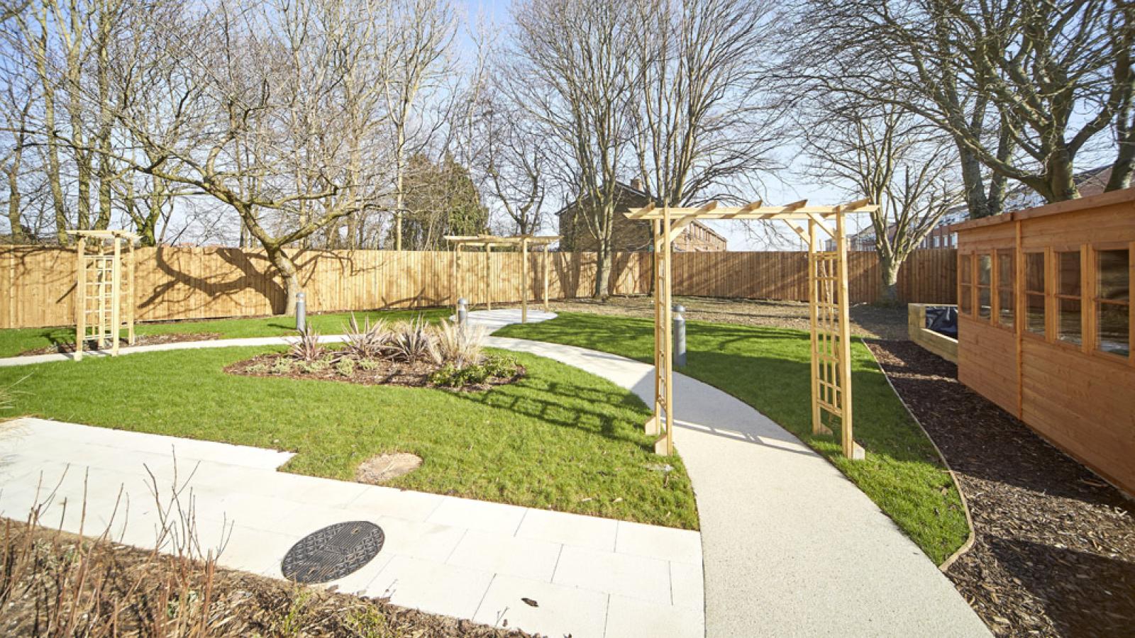 Garden outside Laurel Place care home