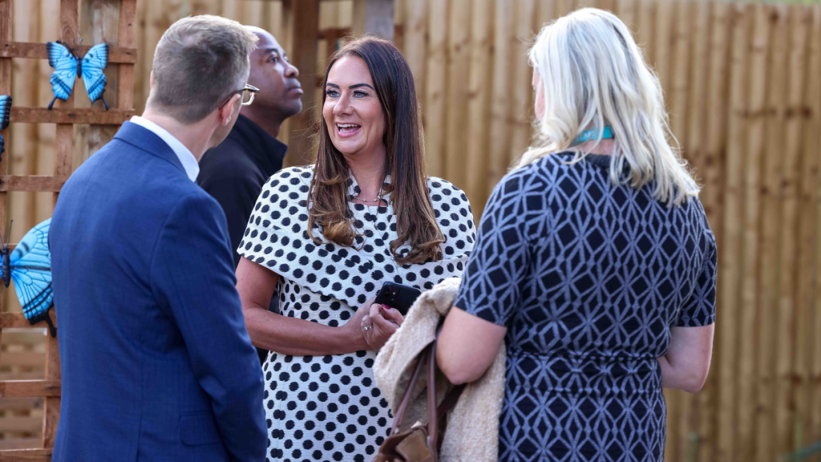 People stood talking